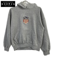 Polo Ralph Lauren 90年代K-Swiss灰色Logo連帽衫，M碼 [二手]