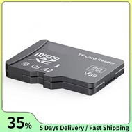 TF Card Reader with TF Card Appearance Design 8 TF Cards Slots Multifunctional High-Speed Memory Car