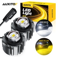 AUXITO 2PCS 80W 16000LM Dual Color L1B Car Led Fog Light For TOYOTA Fortuner Altis Hilux Vios Coroll