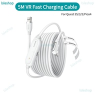 5M VR Charging Link Cable for Quest 3S/3/2/Pico4 Type-C Data Transfer Cable Fast Charge