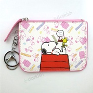 Cute Peanuts Snoopy and Woodstock Ezlink Card Pass Holder Coin Purse Key Ring