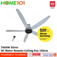 KDK DC Motor Ceiling Fan With Remote Control 150cm T60AW