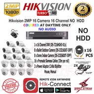 HIKVISION 2MP 16 Camera 16 Channel DVR NO HDD Turbo HD CCTV Package