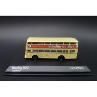 Minichamps 1 160 Bussing D2U, Mini Cutter Bus Bus Double Decker Bus.Theme Is Rare, Fine Workmanship.