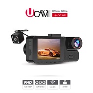 [ของขวัญปีใหม่ ของจับสลาก] UCAM กล้องติดรถยนต์ 3กล้อง หน้า ใน และหลัง 1080p พร้อมระบบwifi อุปกรณ์เสร