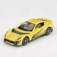 BBR 1: 64 Ferrari Ferrari 812 Competizione Comic Yellow Alloy Car Model