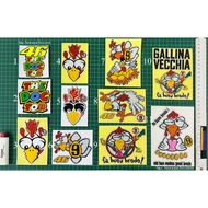 The Doctor / 46 / Gallina Vecchia / 46 Chicken / fa buon brodo / 469 Sticker Cutting Overlapping Ref