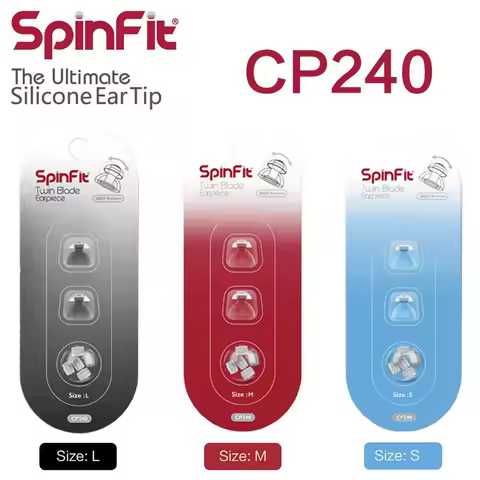 Spinfit CP240 Double Flange Eartips In-Ear Earphones Patented Silicone Eartips for DUNU FiiO Earbuds