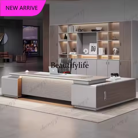 CC L Shaped Luxury Office Desk Designer Working Asthetic Modern Gaming Desk Adjustable Height Electr