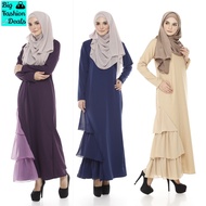 Jubah Chiffon Dress/ Muslimah Women Fashion Chiffon Jubah / Muslim Chiffon Jubah