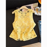 Bohemian Handmade Crochet Hollow Vest - Women's Fashionable Layered Outfit