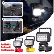 Double Carry Handles Portable Work Light 3/5/8 inch LED Floodlight Flashlight Suitable For Dayi 14.4