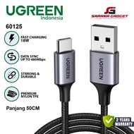 UGREEN 60125 USB A to Type C Data Cable 50CM Fast Charging 3A 15W 18W Quick Charge TPE Cable Casan C