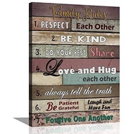 Inspirational Art Motivational Quotes canvas painting poster Canvas Art Print Family Rules