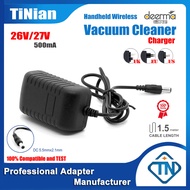 26V 27V 0.5A Charger for Deerma DEM-T30 T30W Station P20 P30 (VX96) P50 Slim Pro DEM-VX300 VX900 VX9