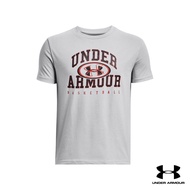 Under Armour UA Boys Basketball Lock Up Short Sleeve อันเดอร์ อาร์เมอร์ เสื้อออกกำลังกาย สำหรับเด็กผู้ชาย