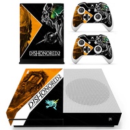 Dishonored 2 Vinyl Skin Sticker for the Xbox One S Console With Two Wireless Controller Decals