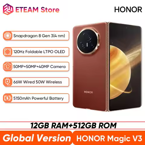 New Honor Magic V3 5G Foldable phone LTPO OLED 120Hz Display 7.92" 50MP Triple Cameras Snapdragon 8 
