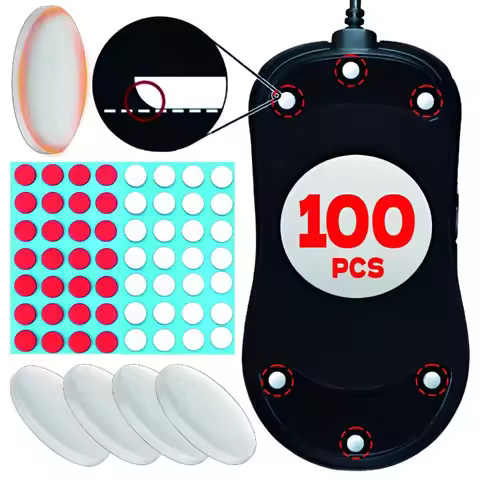 Small Round Dot Gaming Mouse Skates DIY Feet Sticker PTFE ICE Control Speed Version Wear Resistant E