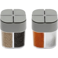 2 Dispenser Rempah, Penyembur Rempah 4-dalam-1 untuk Perkhemahan, Penyembur Rempah Plastik untuk Per