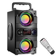 40W(60W Peak) Portable Bluetooth Speakers with Subwoofer Wireless Stereo Rich Bass Boombox with LED 