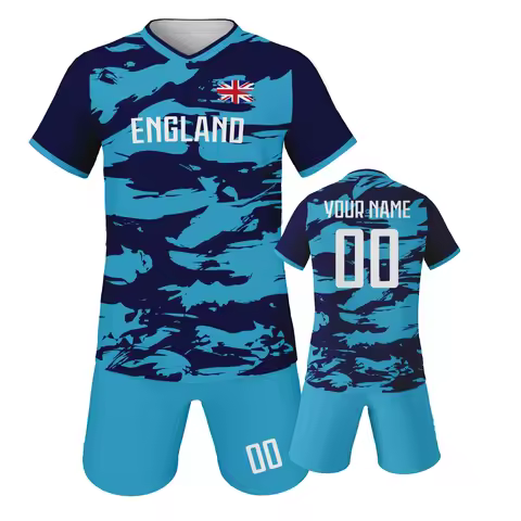 Custom England Soccer Jersey Kids Football Uniform Personalized Name Number Youth Team Training Kit 
