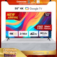 CHANGHONG GOOGLE 50 INCH ANDROID SMART TV 4K UHD-HDR10+DBX Dolby Audio Netflix Youtube U50G7N Pro