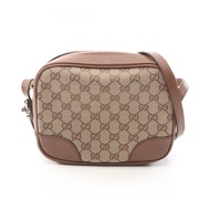 【二手】Gucci GUCCI Bree GG帆布單肩包 449413 米色/ブラウン帆布皮革 Bree單肩包 女士二手 A