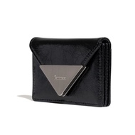 Korea fennec+Coin Purse CRINKLE TRIANGLE TRIPLE WALLET Leather Goods