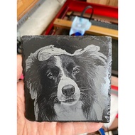 Pet Picture engraving on Rock Slate