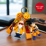 1pc Dragon Ball Super Saiyan Goku Keychain Creative Anime Key Ring for Car Bag  1pc Rantai Kunci Ani