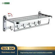 304 Stainless Steel Towel Rack Foldable Movable Rack Hotel Bathroom Rack Toilet Bath Towel Rack Sour