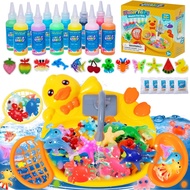 116Pcs DIY 3D Magic Water Elf Toy, 100ml Gels, Water Squishy Kit, Make 150+ Water Animals,Christmas 