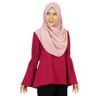 BAJU BLOUSE PLEATED SLEEVE TOP (AQEELA MUSLIMAH WEAR)