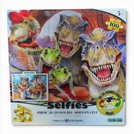3D/2D Double-Sided Dino Selfies Puzzle (100pcs)