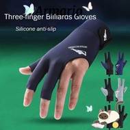 ARMARIO4LP6 Snooker Glove, Three Fingers Anti-slip Billiard Glove,  Left Right Hand Elastic Breathab