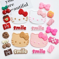 3D  Jibbitz Diy  Shoe Patch Large Biscuit Hello Kitty Head KT Soft Rubber PVC Accessories diy Hole S