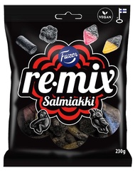 Fazer Remix Salmiakki candy bag 230g / Remix Salmiakki karkkipussi 230g