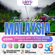 🇲🇾loyoMobile🔥Malaysia eSIM 1-10 Days 500MB-6GB eSIM Unlimited 4G/5G Data | Delivery within minutes 📬