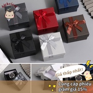 HIGHVIEWLS Gift Packing Box, Bowknot Design Dustproof Watch Box, Multi-functional Square Gift Show  