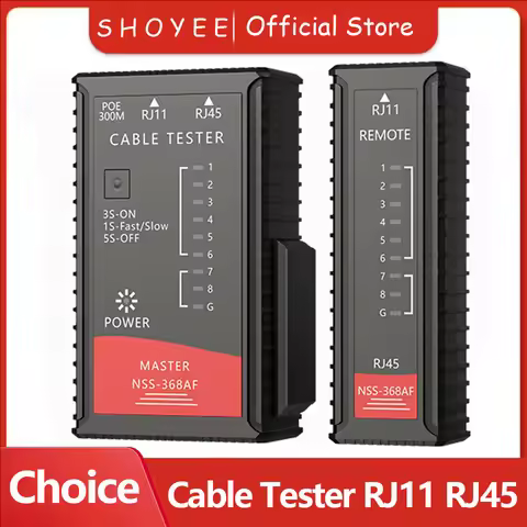 LAN Cable Tester, POE Burn-Proof Network Cable Tester, RJ45 RJ11 CAT5 UTP LAN Cable Tester, Network 