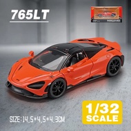 1:32 Scale McLaren 765LT Supercar Model Kereta Diecast Alloy Car Diecast Model Toy Vehicle Sound Lig