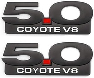 2PCS 5.0 Coyote V8 Emblem Decal Replacement for F150 Fx4 Mustang GT Metal Right/Left/Tailgate Badge 