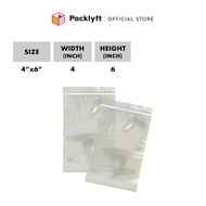 Packlyft 100pcs 4"x6" LDPE Plain Zipper Bag