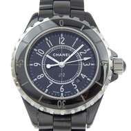 Pre-owned CHANEL J12 watch, H0682, ceramic, quartz movement, analog display, black dial, J12, women'