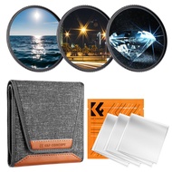 K&F Concept 67mm Star Filters Kit (3pcs) 4 Points 6 Points 8 Points Cross Screen Starburst Filters S