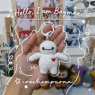 GANTUNGAN Crochem Perfect - Baymax Crochet Keychain | Baymax Hanger | Knitted hanger