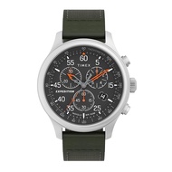 TIMEX TW4B26700 Expedition Field นาฬิกาข้อมือผู้ชาย Chronograph สายผ้า สีเขียว หน้าปัด 43 มม.