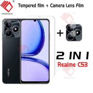 (2 in 1)ฟิล์มกระจก Realme C53 ฟิล์มกันรอยโทรศัพท์ ฟิล์ม ฟิล์มกล้อง ฟิมล์กล้อง