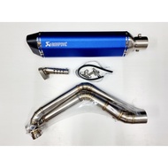 Sale! คอท่อ GSX 150 พร้อมปลายท่อ  Akapovic ตัวผอม ยาว 18 นิ้ว งานดีมาก ฟรีจุกลดเสียง